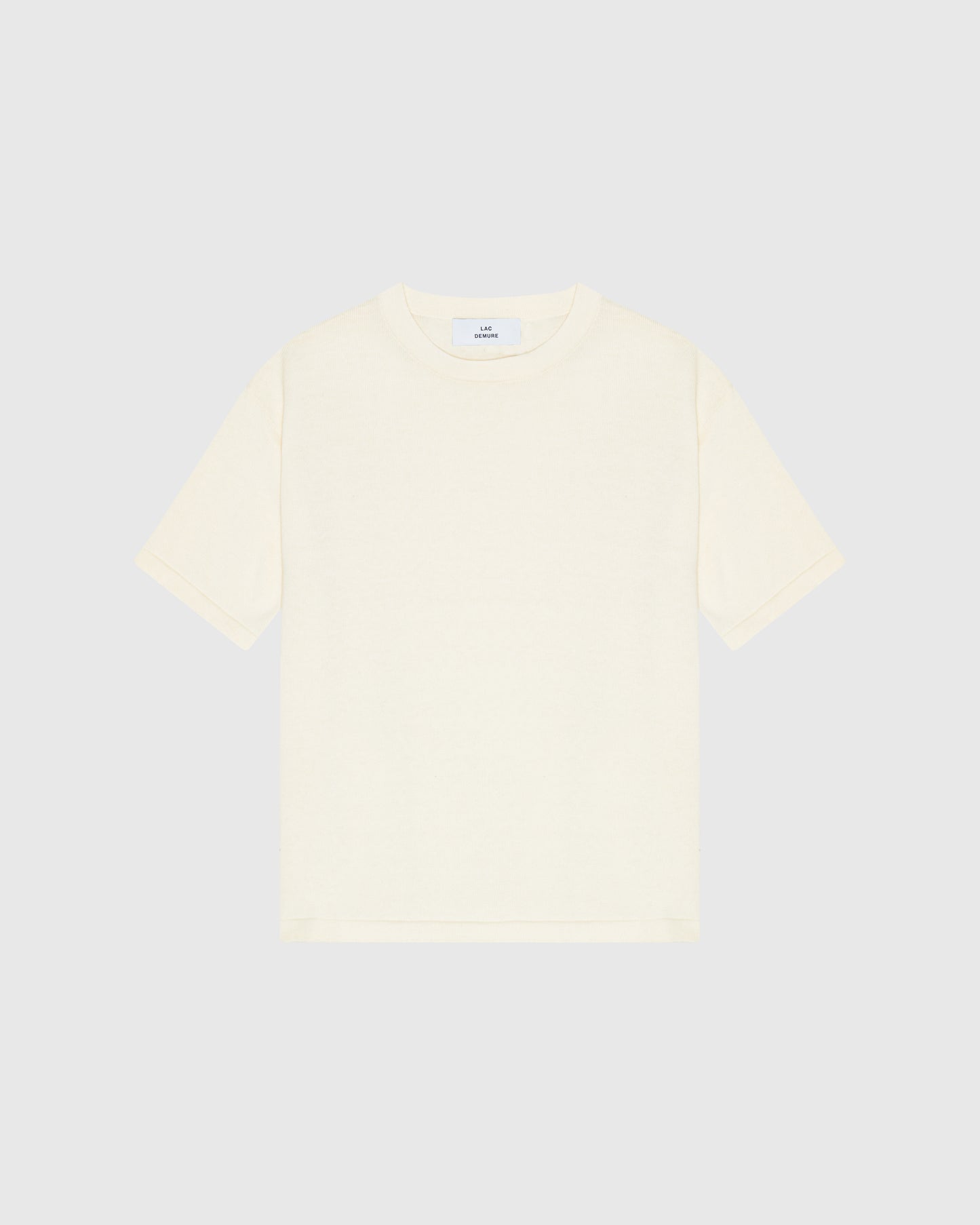'VESTER' EGGSHELL KNITTED T-SHIRT