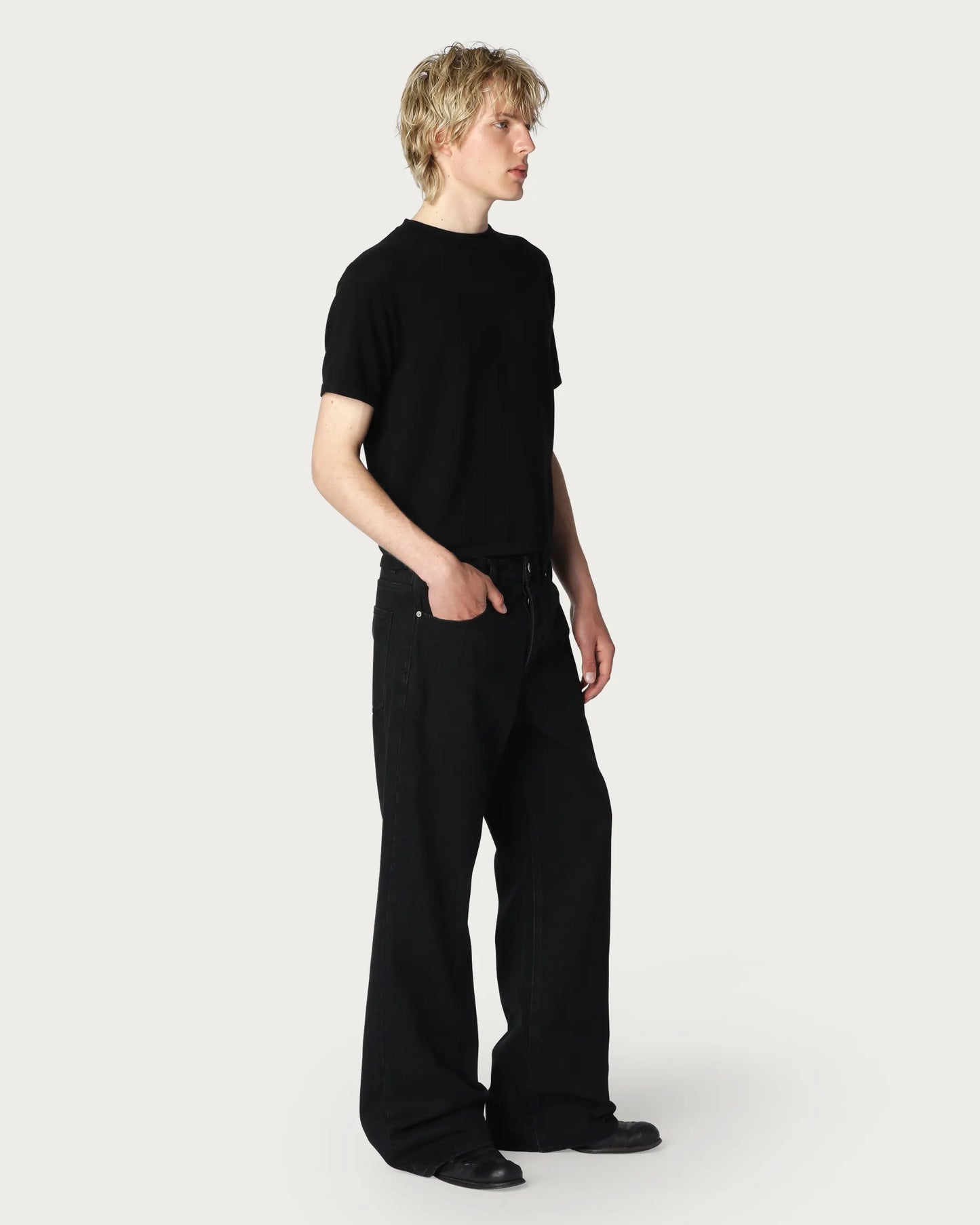 ‘COMOE’ INK BOOTCUT JEANS