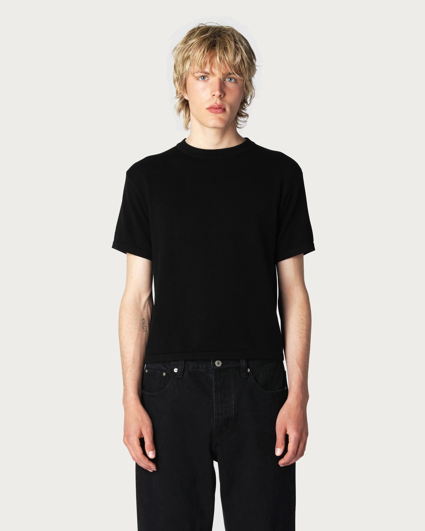 'VESTER' INK KNITTED T-SHIRT