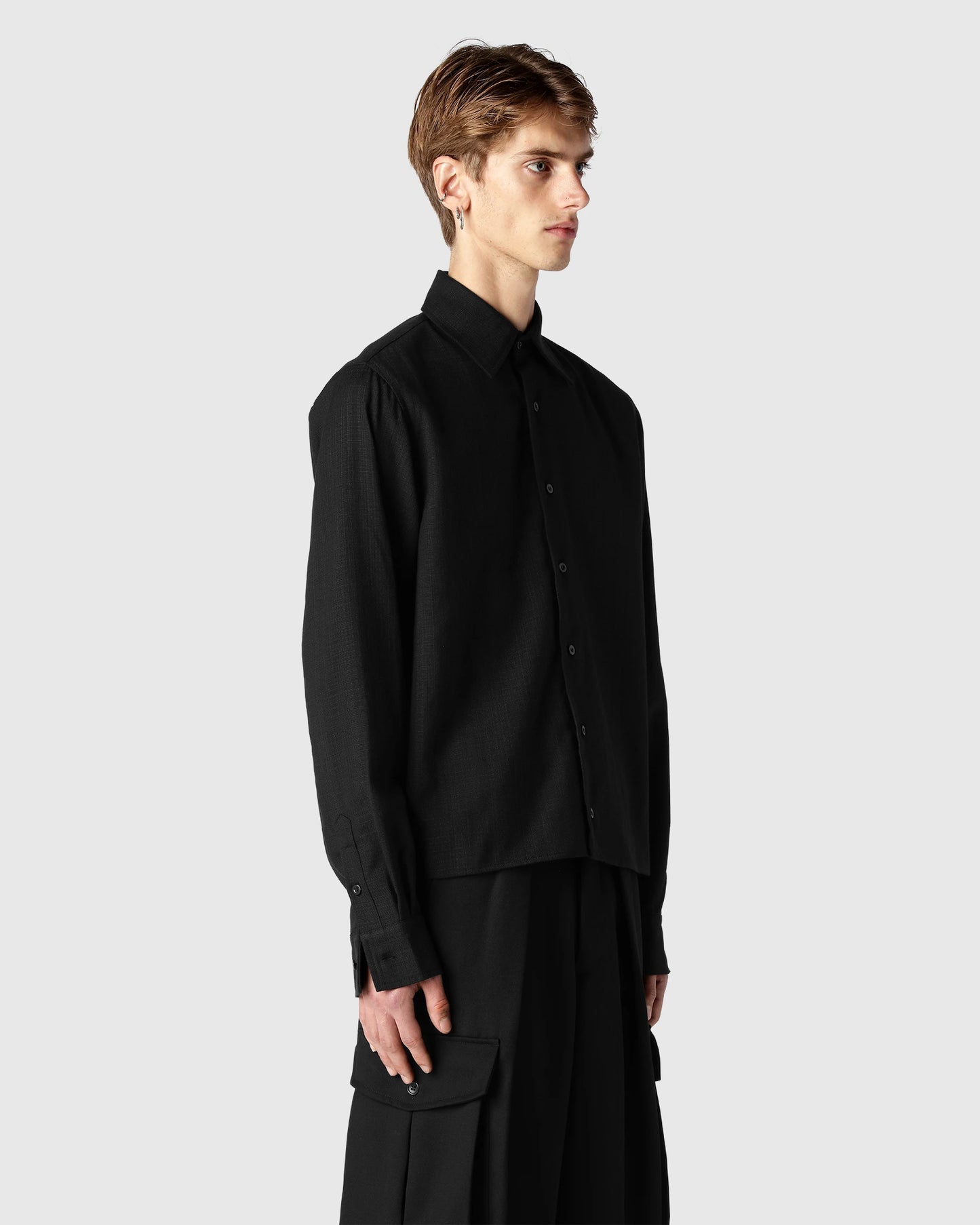 "Kossou" Cropped Dress Shirt