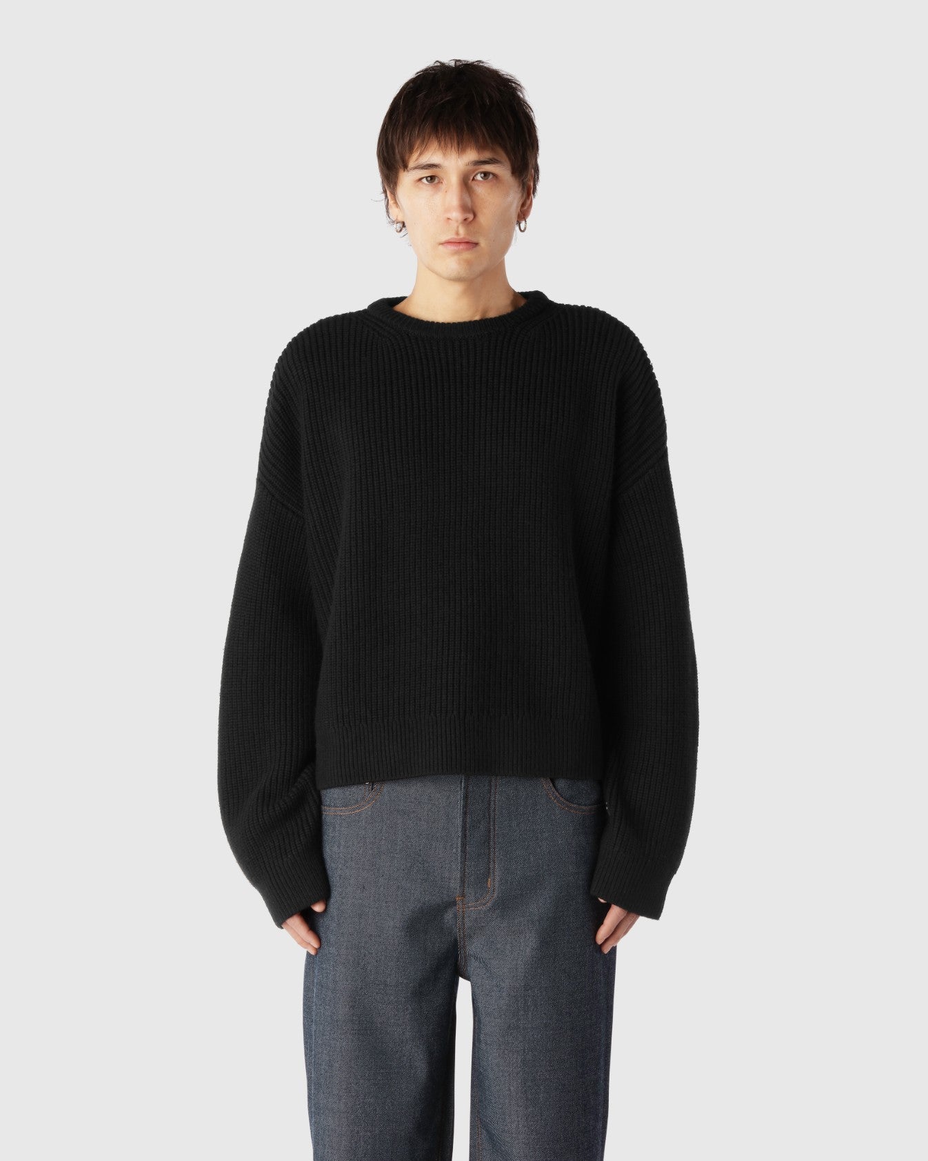 'PEROZ' INK MERINO WOOL SWEATER
