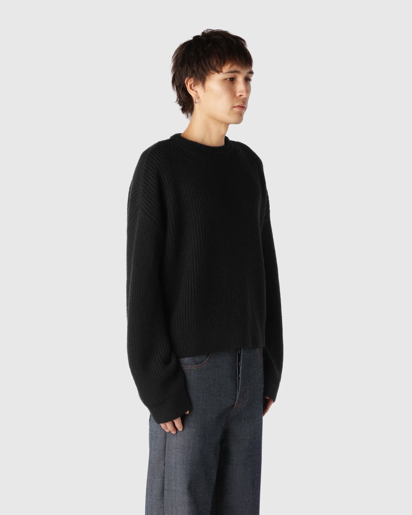 'PEROZ' INK MERINO WOOL SWEATER