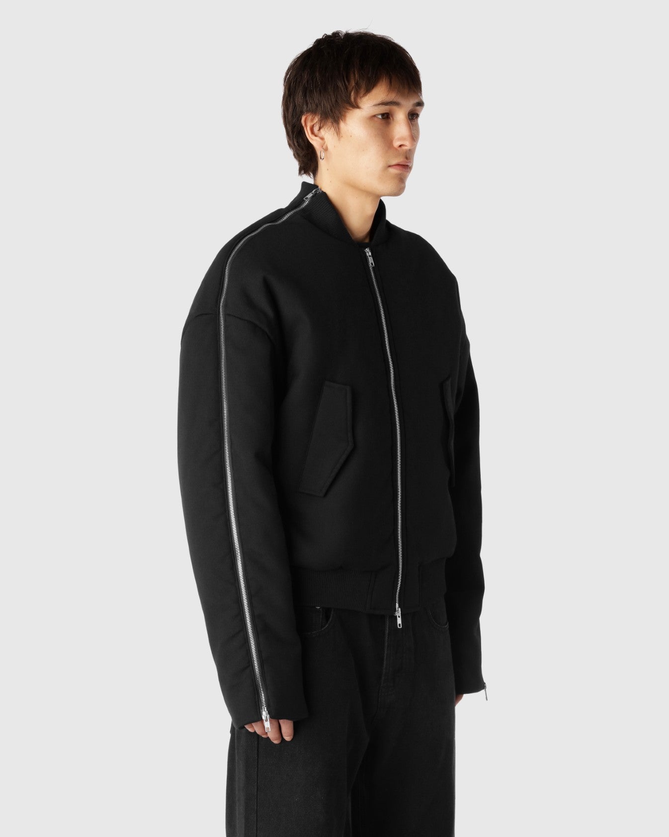 'BORAN' ZIP WOOL BOMBER