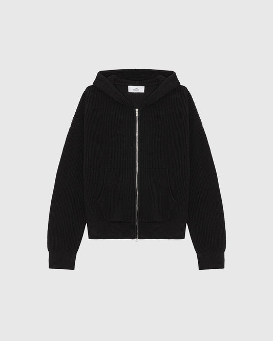 "FISHERMAN" INK CROPPED ZIP HOODIE