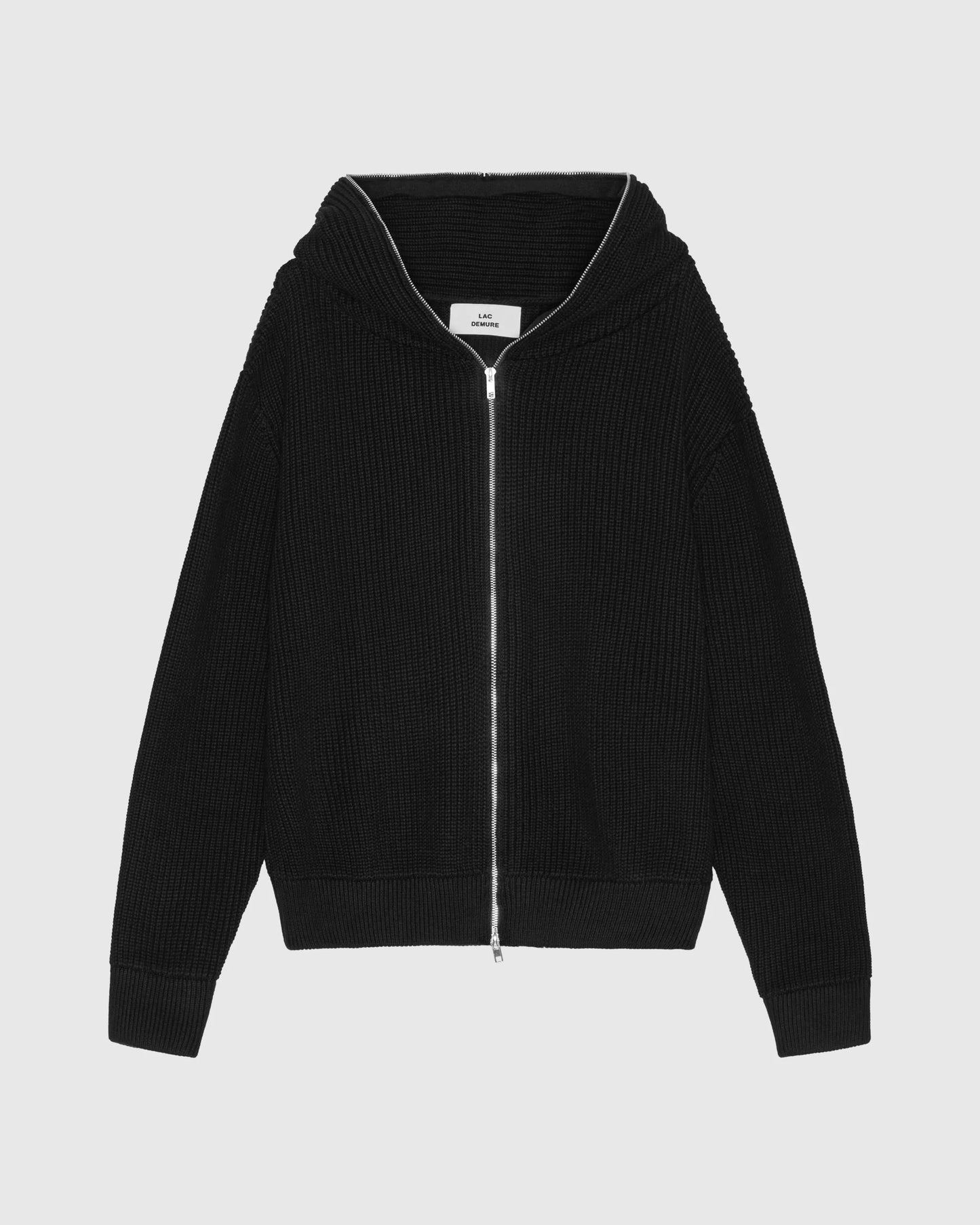 Black cashmere zip up hoodie online