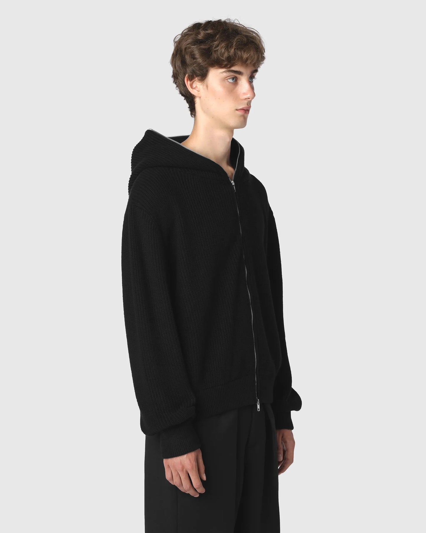 'CAVALLA' CASHMERE  BLEND FULL-ZIP HOODIE