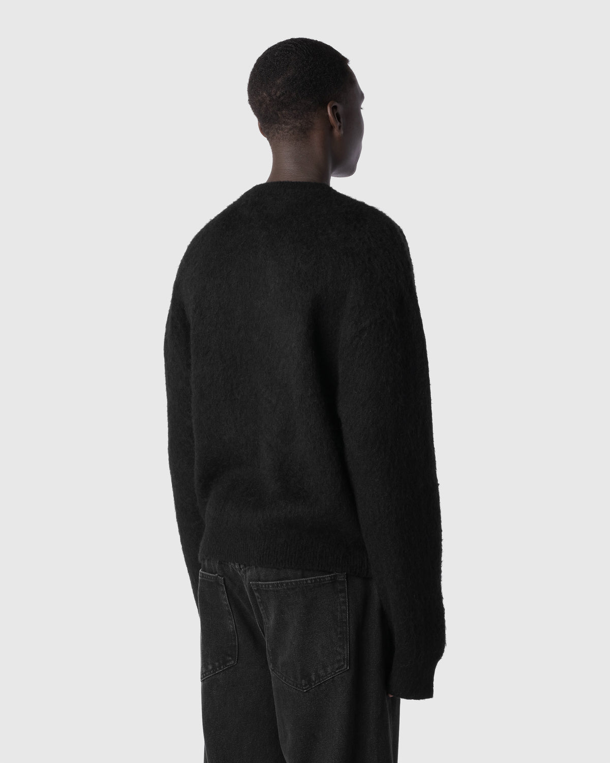 'OSWALD' INK MOHAIR SWEATER