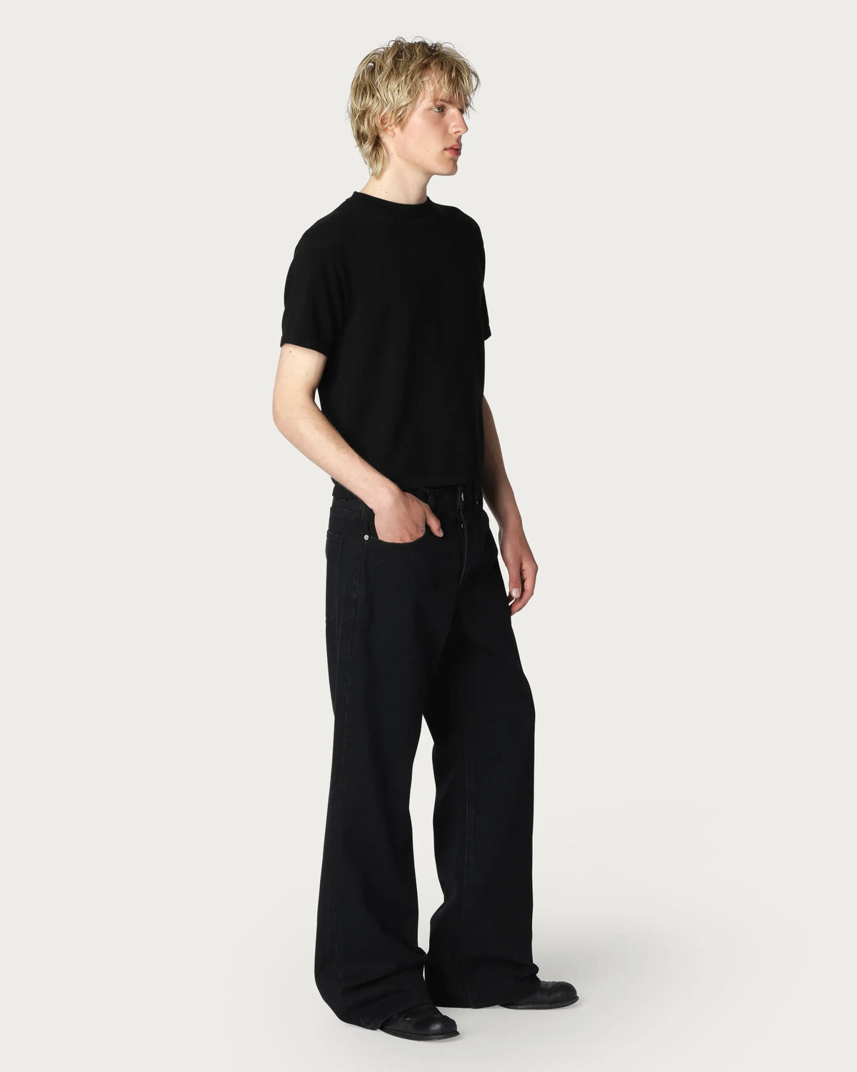 'VESTER' INK KNITTED T-SHIRT