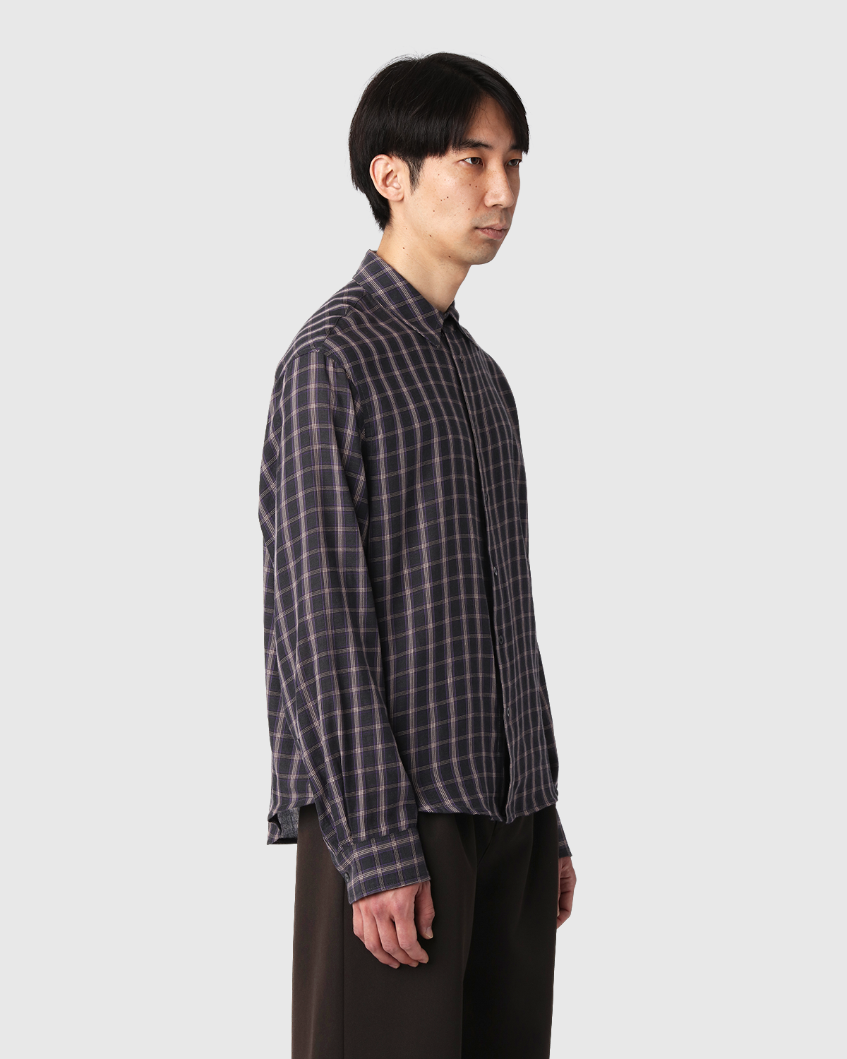 'Albert' Mauve Plaid Shirt