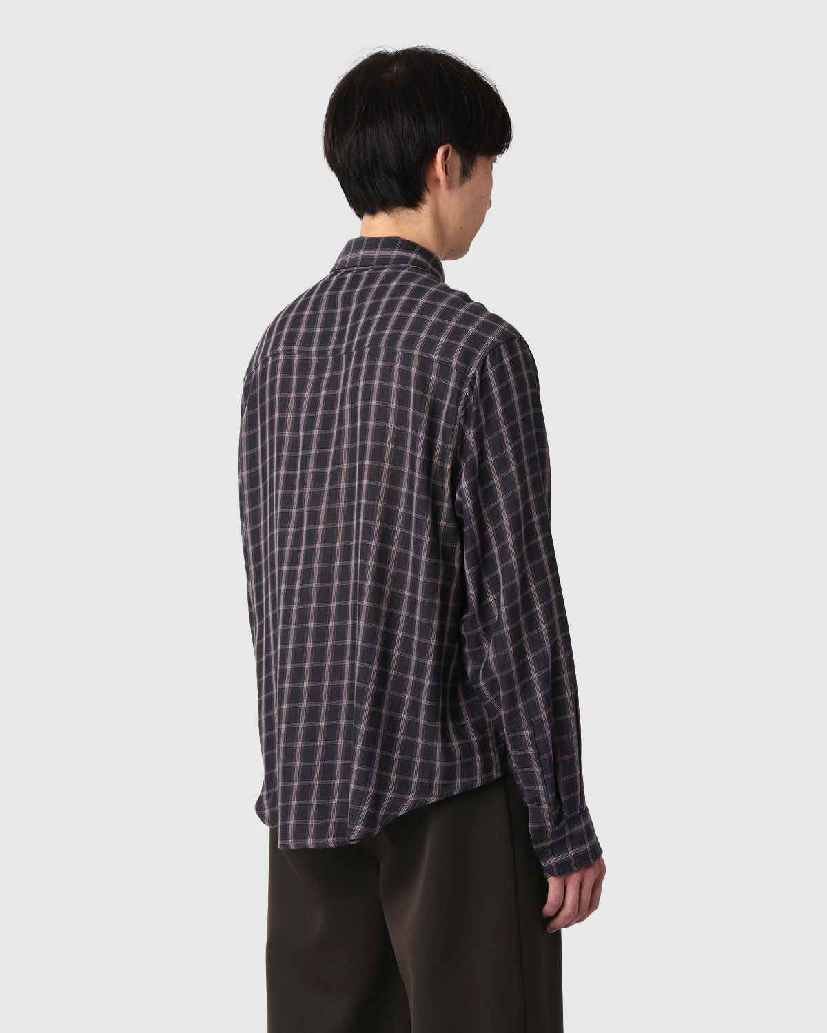 'Albert' Mauve Plaid Shirt