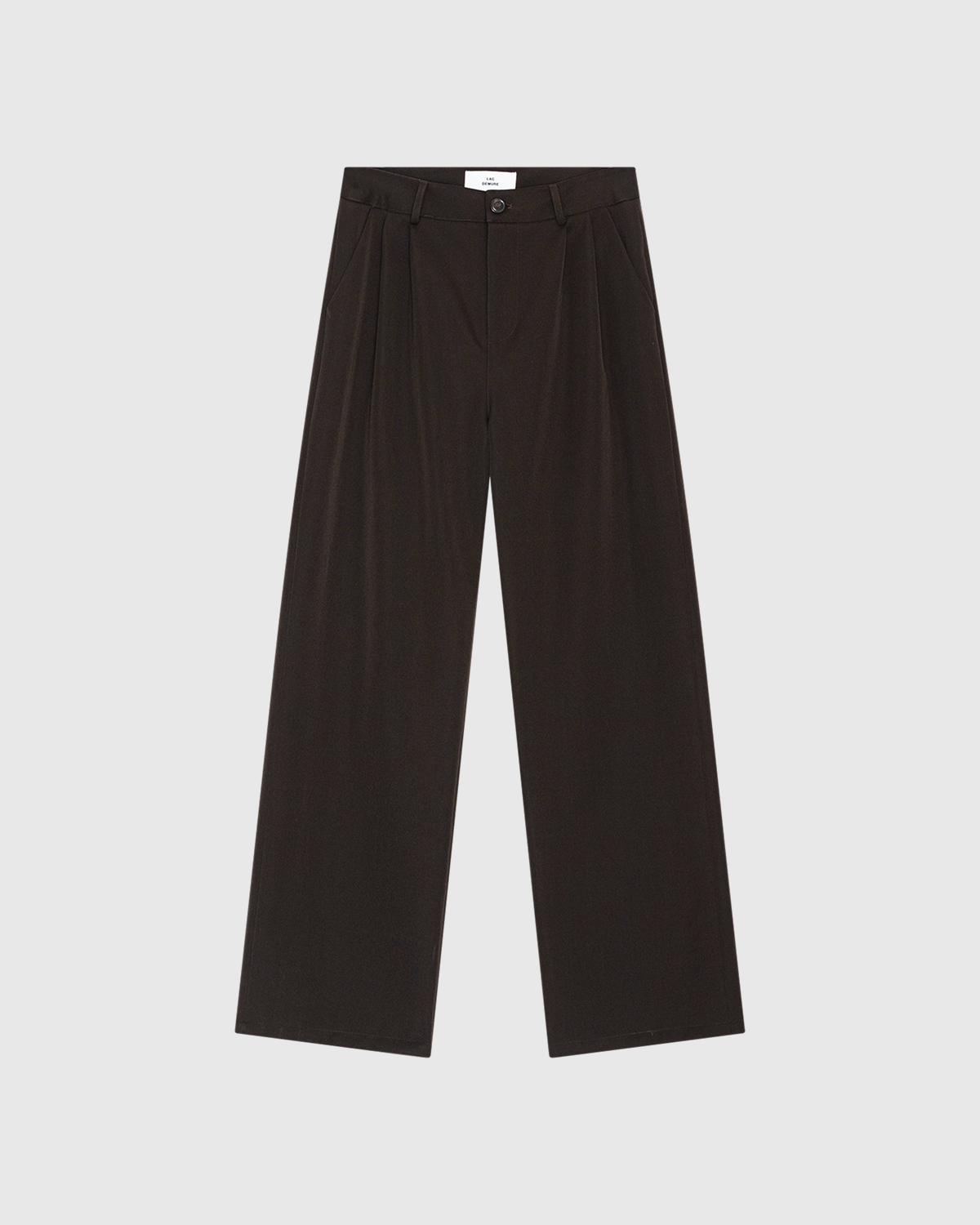 'Sander' Taupe Pleated Wool Trousers