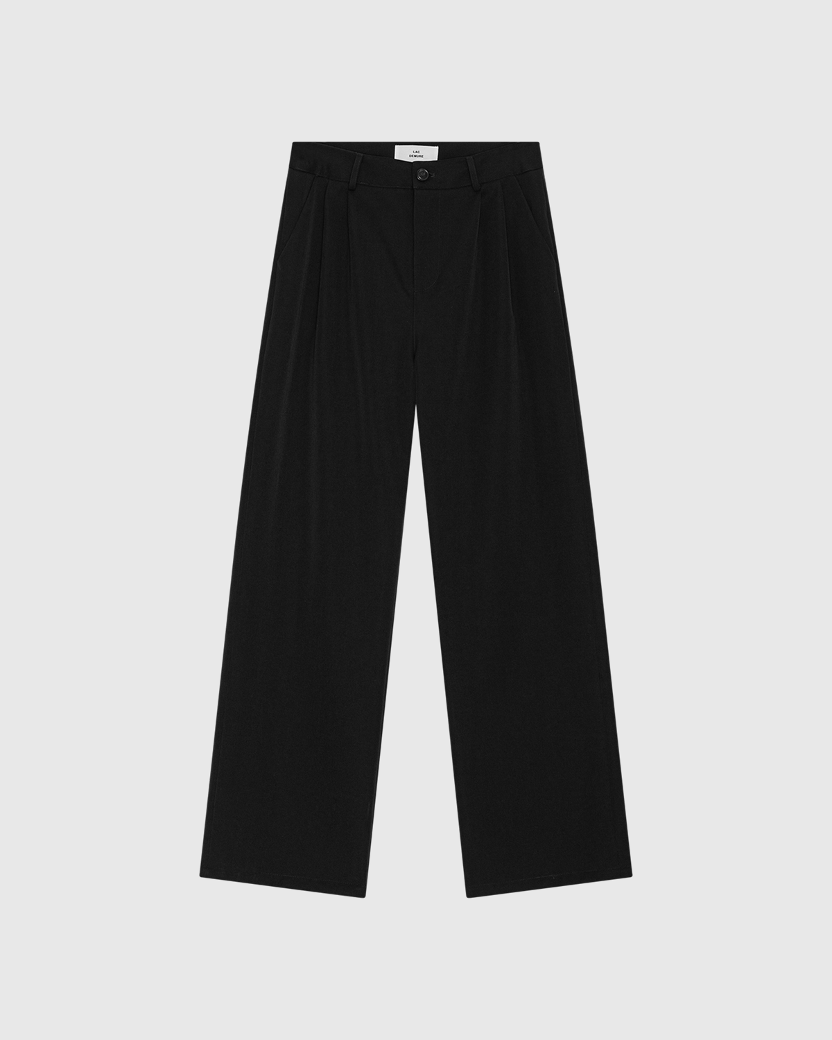 'Sander' Ink Pleated Wool Trousers