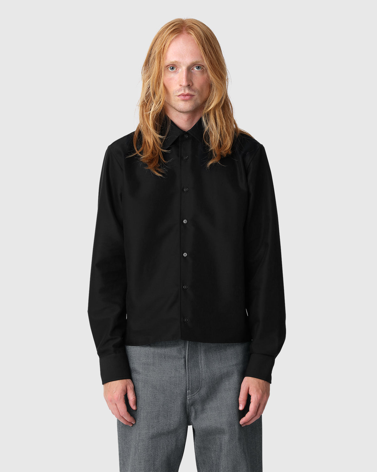 'Kossou' Tailored Cropped Wool Shirt
