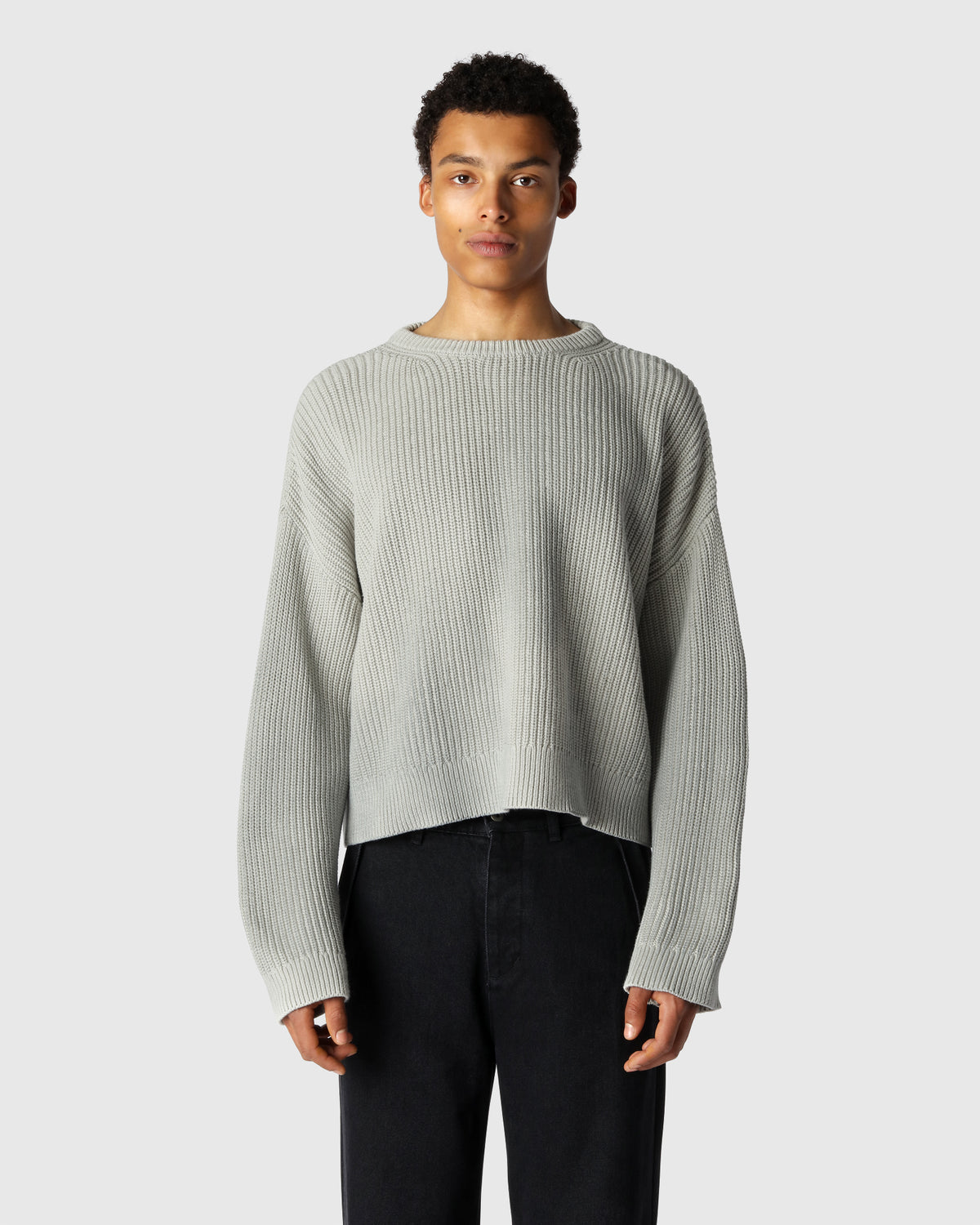 'PEROZ' DYED SWEATER SMOKE