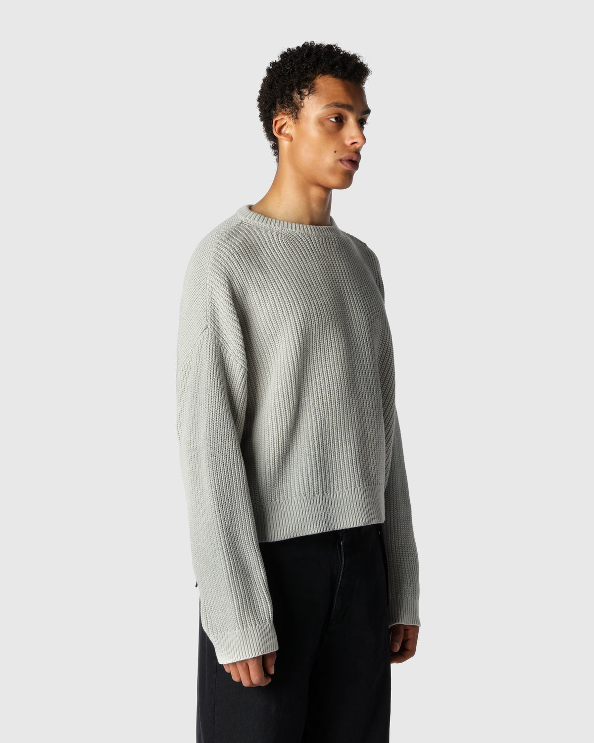 'PEROZ' DYED SWEATER SMOKE