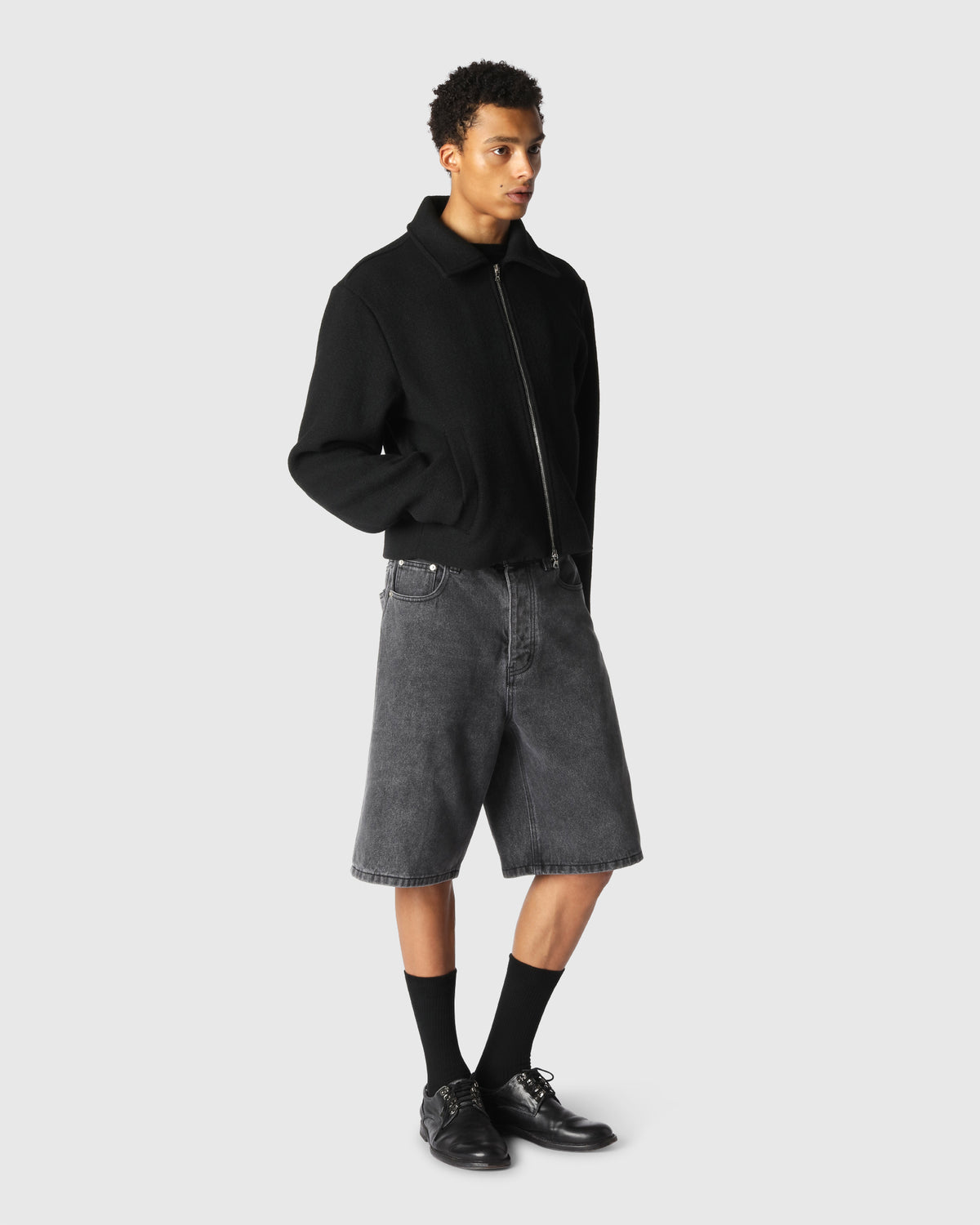 'DARIUS' ASH BAGGY SHORTS