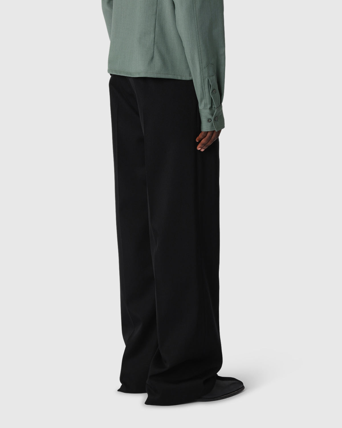 ‘Ruben’ Wide-leg Heavy Wool Trousers