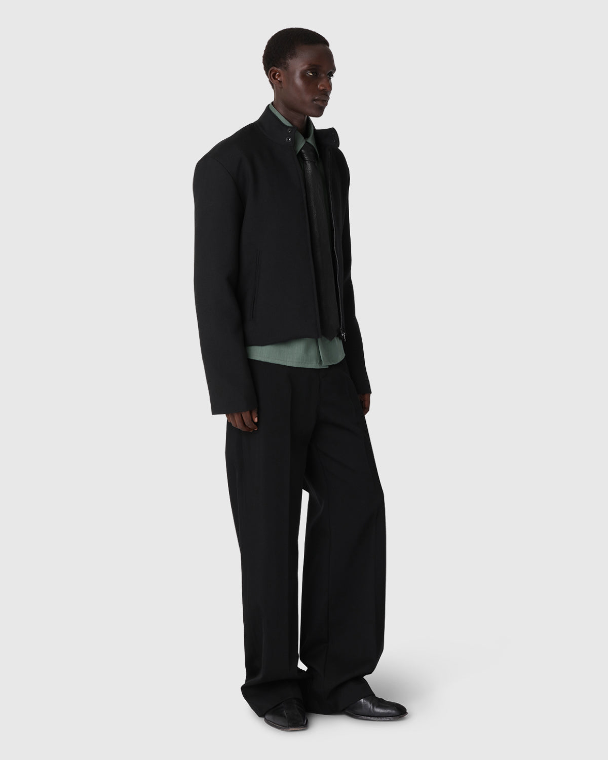 ‘Ruben’ Wide-leg Heavy Wool Trousers
