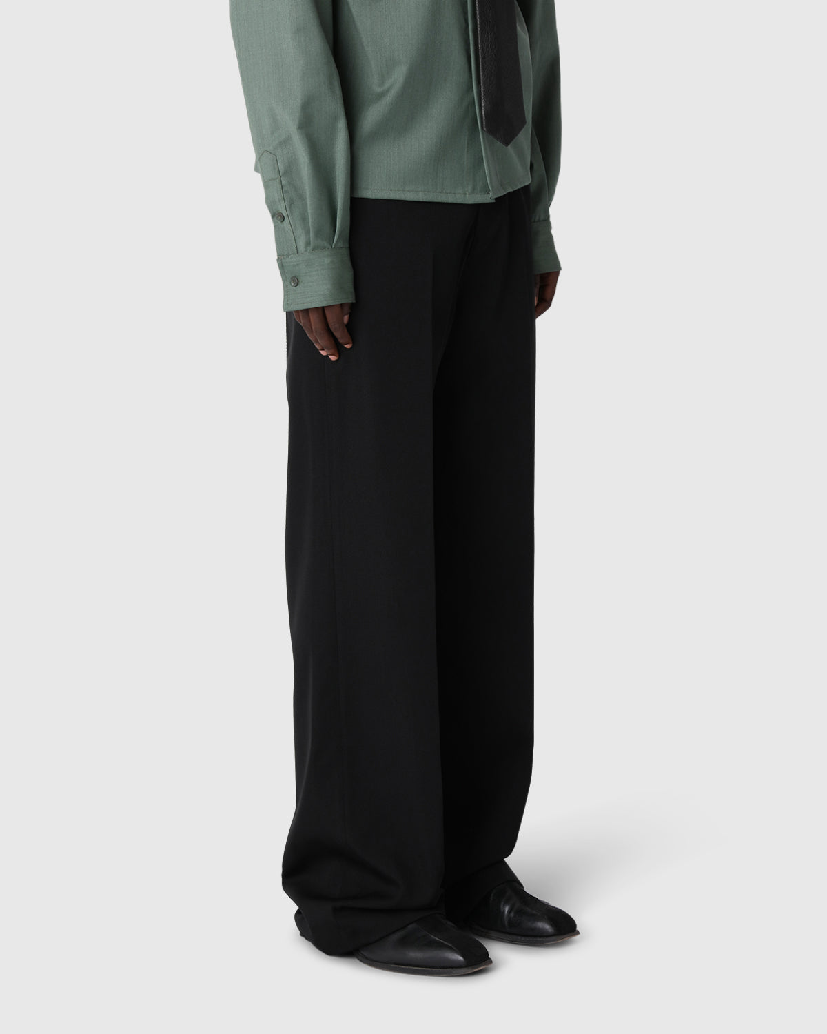 ‘Ruben’ Wide-leg Heavy Wool Trousers