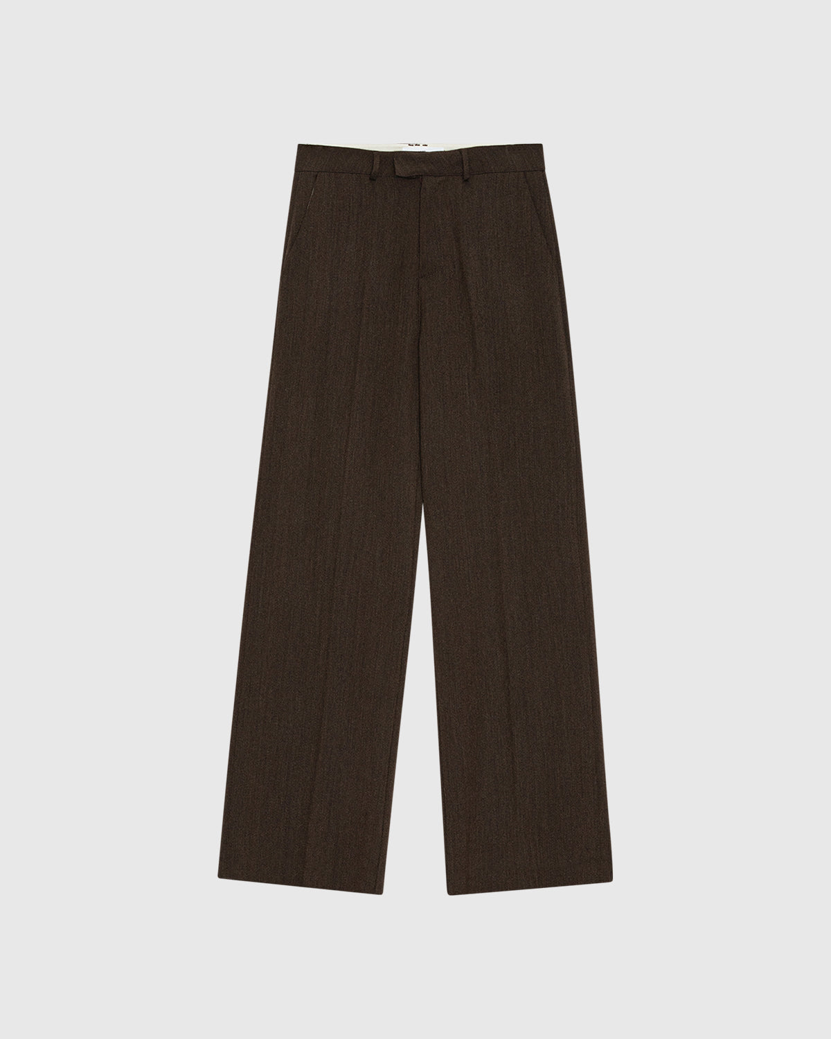 ‘Ruben’ Wide-leg Hickory Wool Trousers