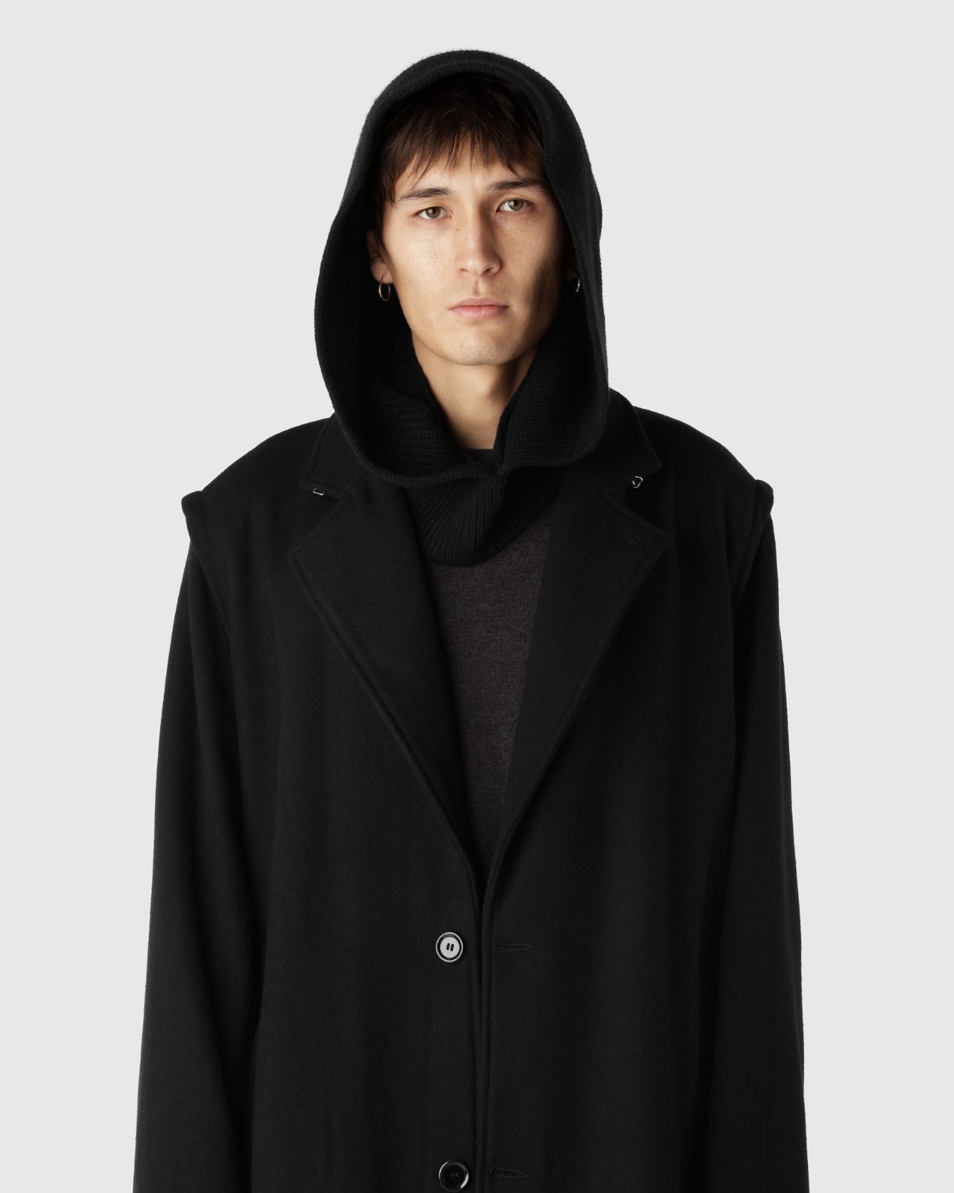 'DENT' MERINO WOOL HOOD