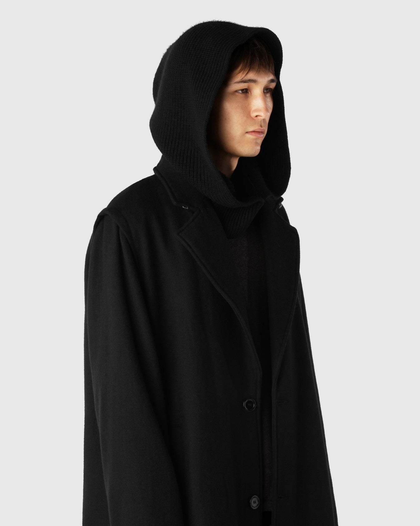 'DENT' MERINO WOOL HOOD