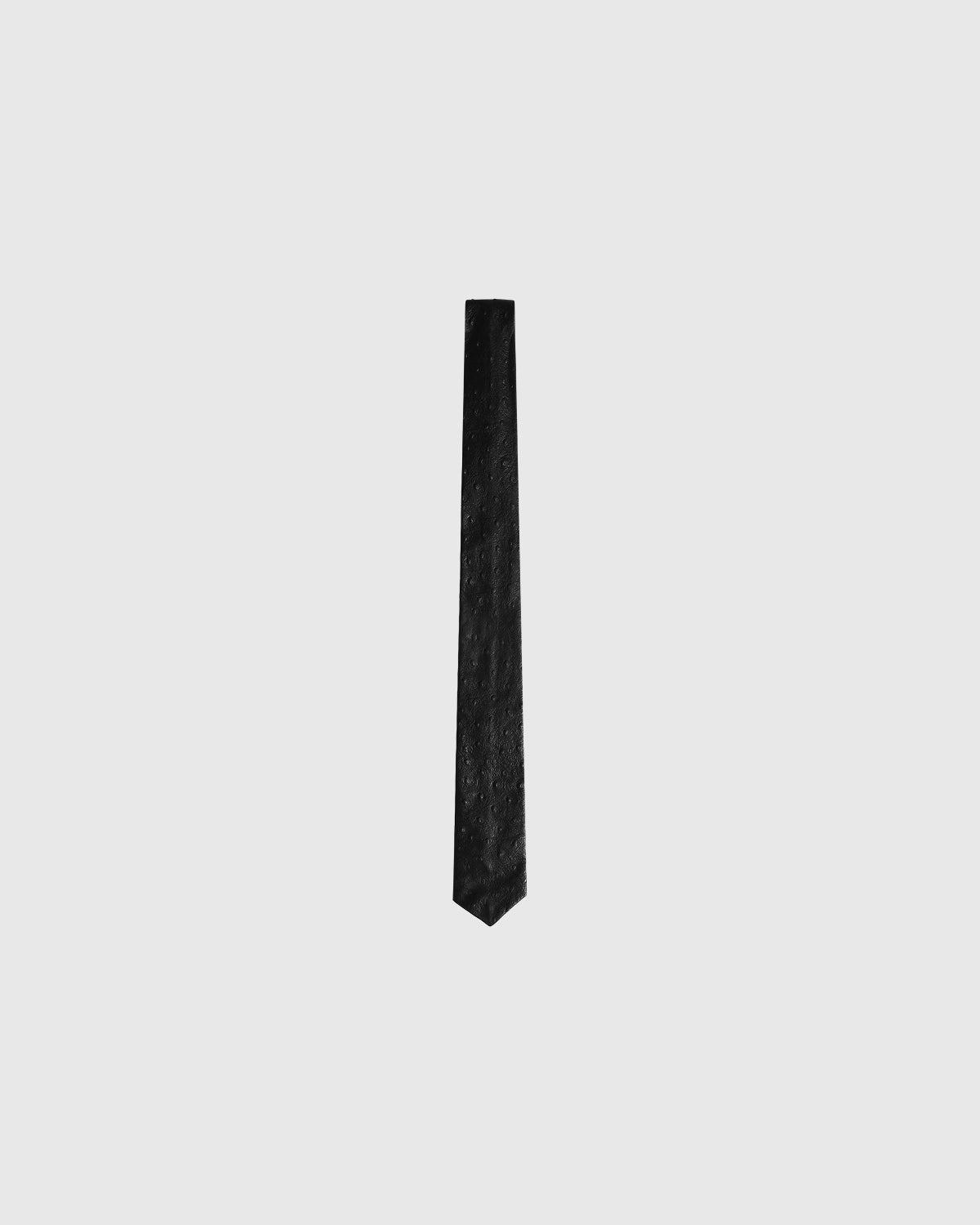'Tano' Embossed Ostrich Leather Tie
