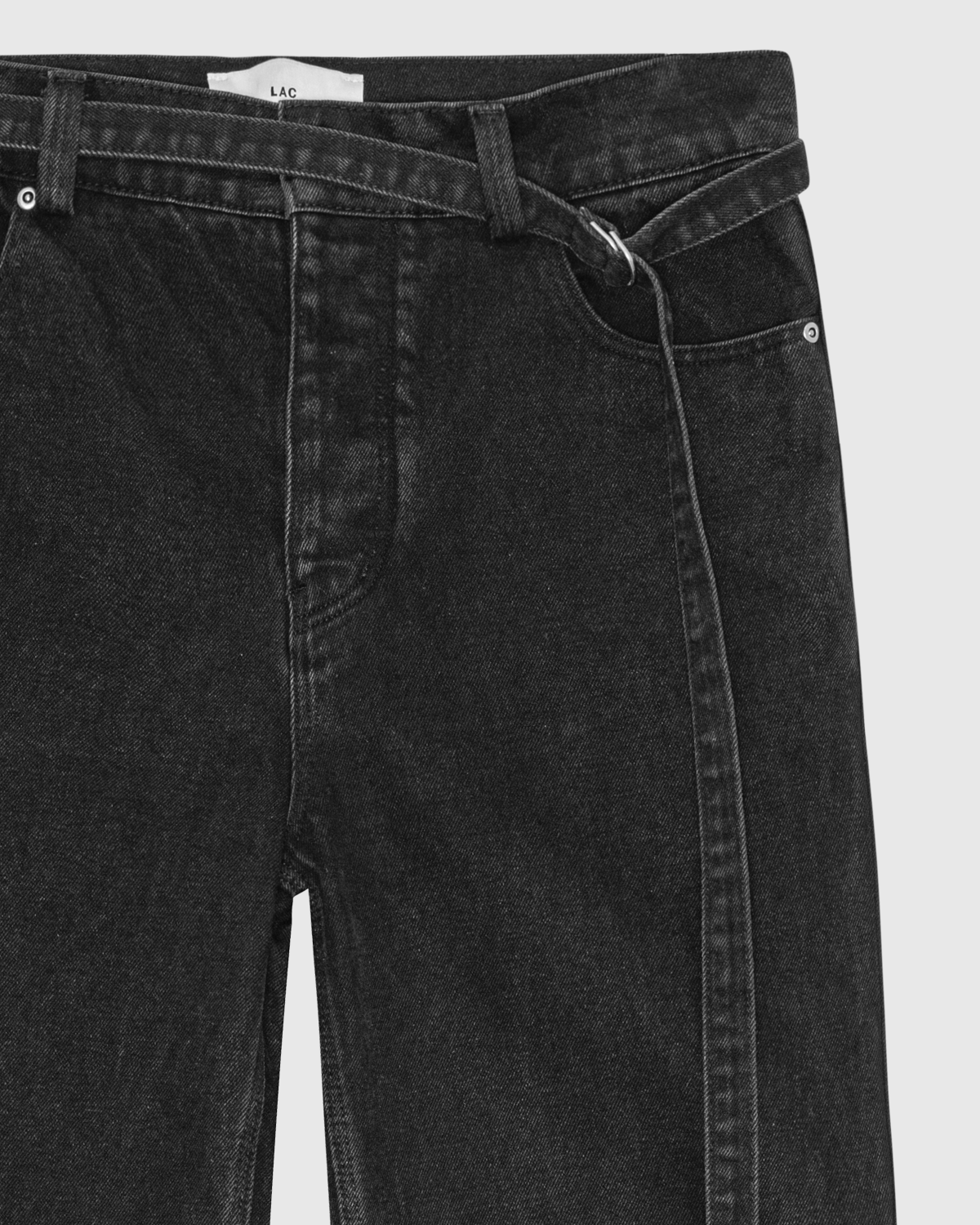 "INK" BELTED BOOTCUT JEANS