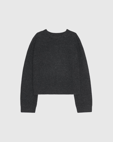 'PEROZ' GRAPHITE MERINO WOOL SWEATER